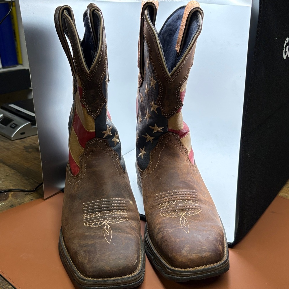 Durango Brown and Patriotic Western Boots